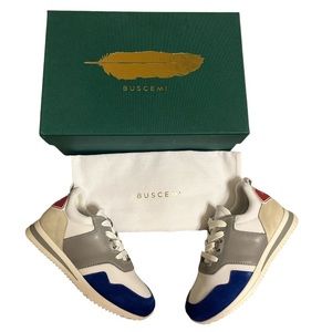 New $495 Buscemi kids shoes Ventur white trio size 29